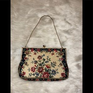 Vintage French Floral Evening Purse